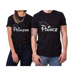 2 camisetas para parejas "Princess & Prince"