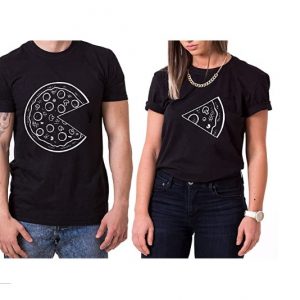 Conjunto de camisetas para parejas "Pizza"
